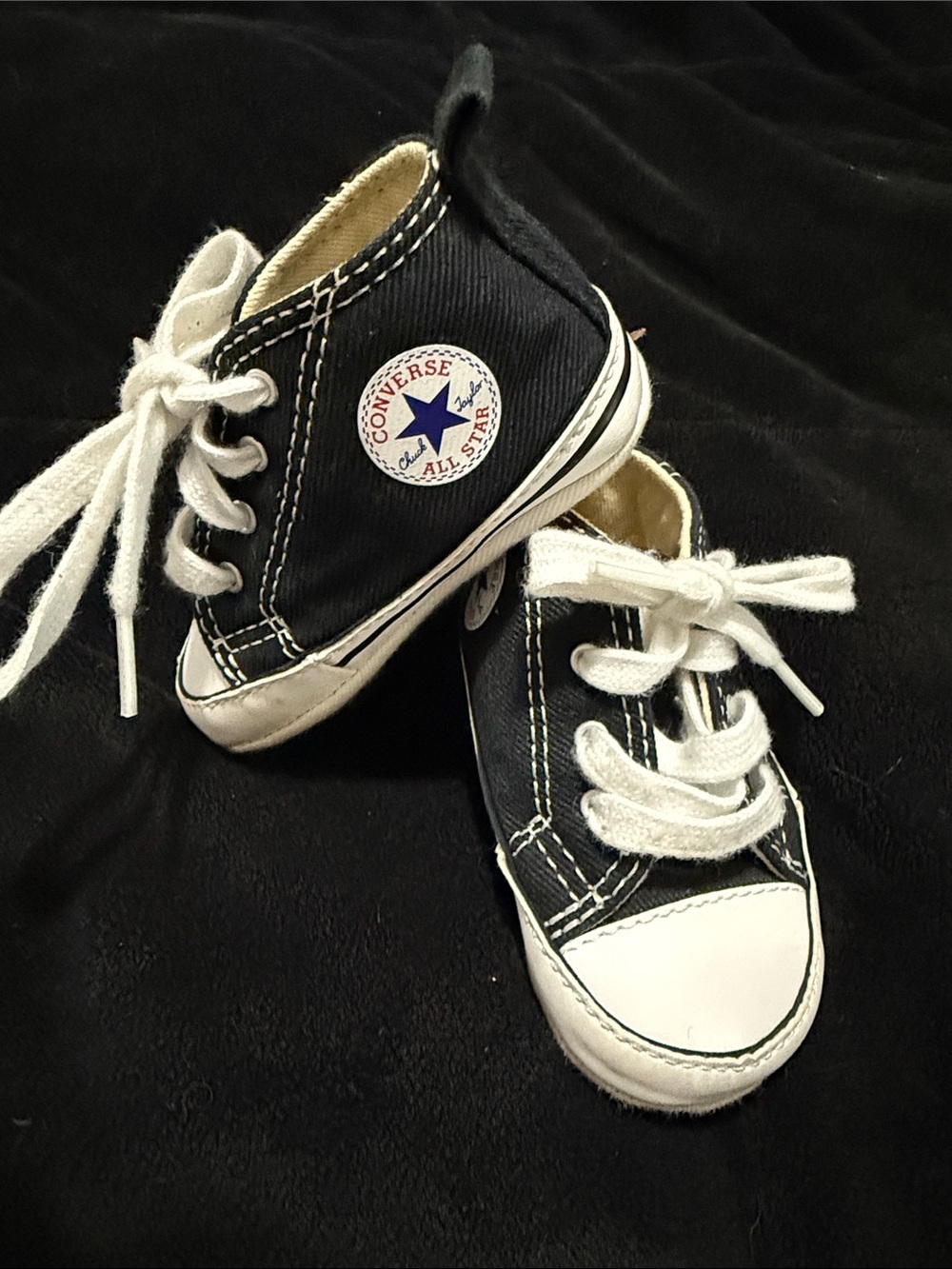 Converse Kids Black and White Canvas High-Top Sneakers